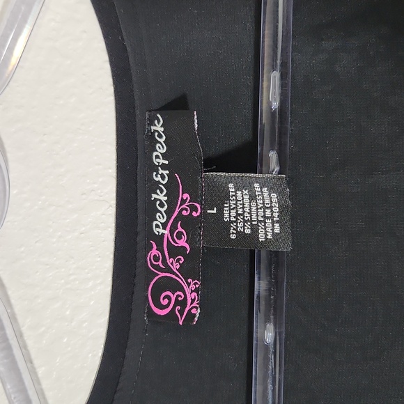 Peck & Peck Burnout Velvet Fringe Floral Leopard Kimono / Robe Sz L - Picture 4 of 15